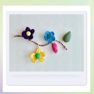 Fabric flower/fruit/veggie charms